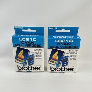 2x Genuine Brother LC51 Cyan Ink Cartridge DCP-130C, DCP-330C, DCP-330CN Expired